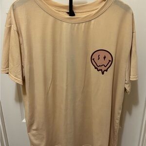 Women SHEIN melty" smiley face graphic T- Shirt Size 2xl